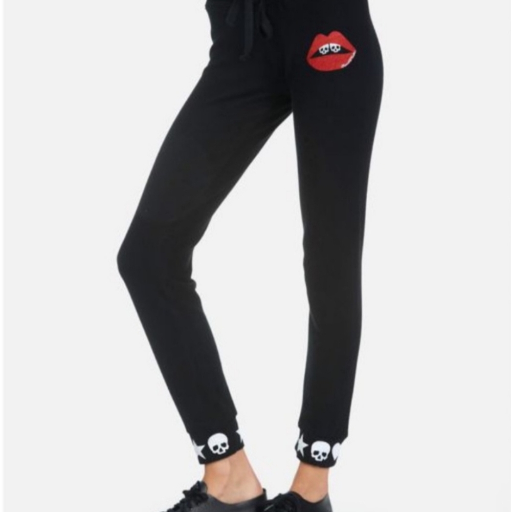 Lauren Moshi Kizzy Skull Lip joggers